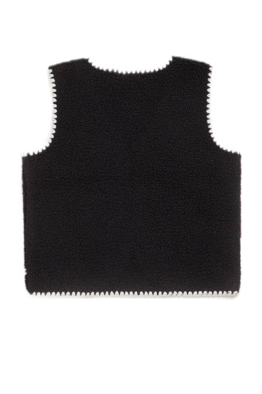 WE Fashion gilet zwart/wit