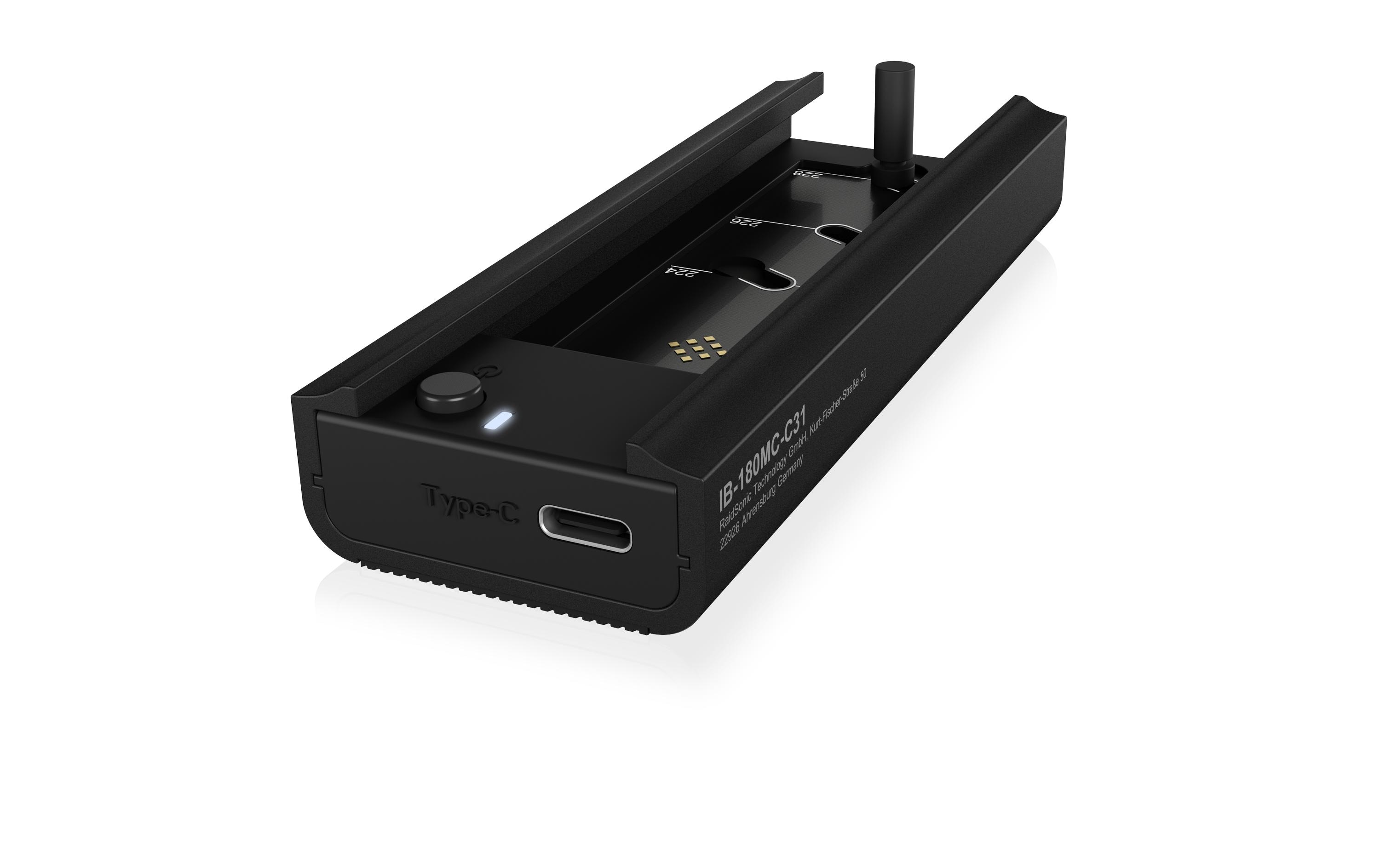 Dockingsstation IB-180MC-C31Dockingstation für M.2 SSD mit USB 3.2 (Gen 2) Typ-C oder Typ-A Anschluss