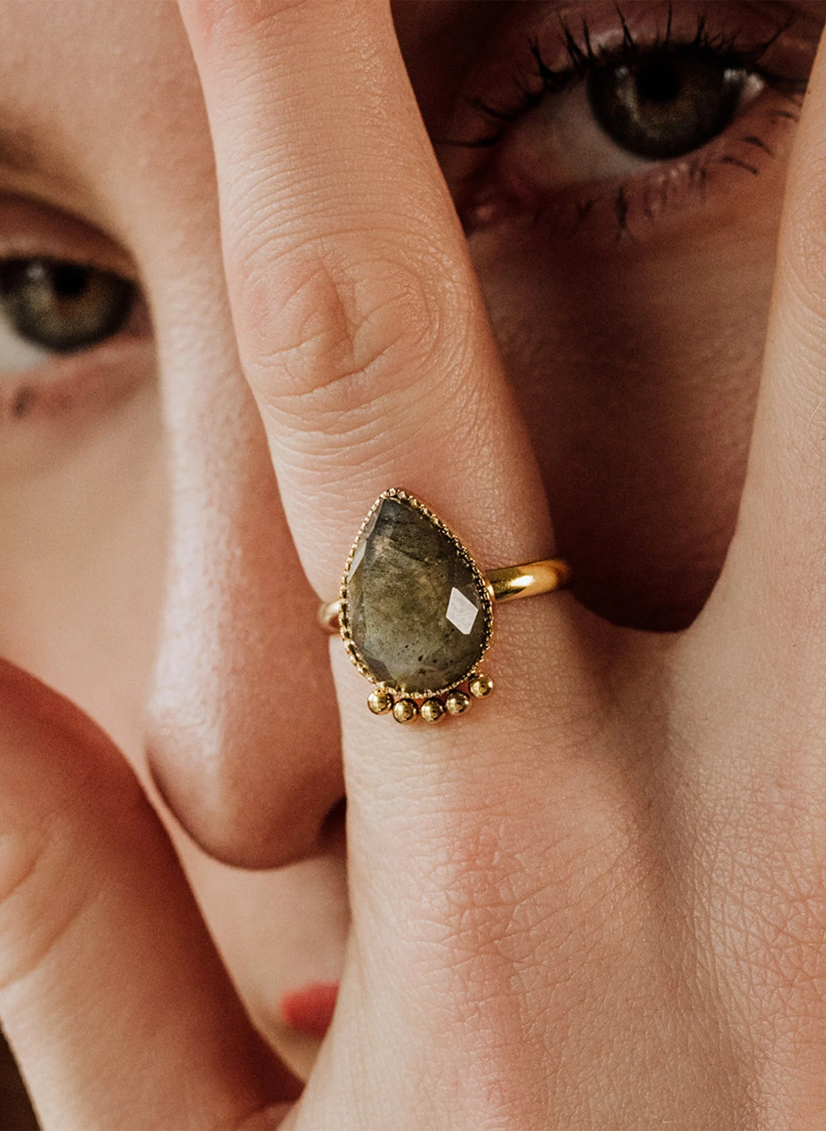 AYA AR - Bague fine aya | Blanc