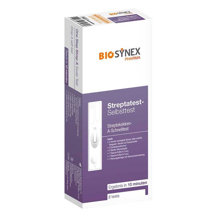 Streptatest Streptokokken A Schnelltest Rachen, 2 St