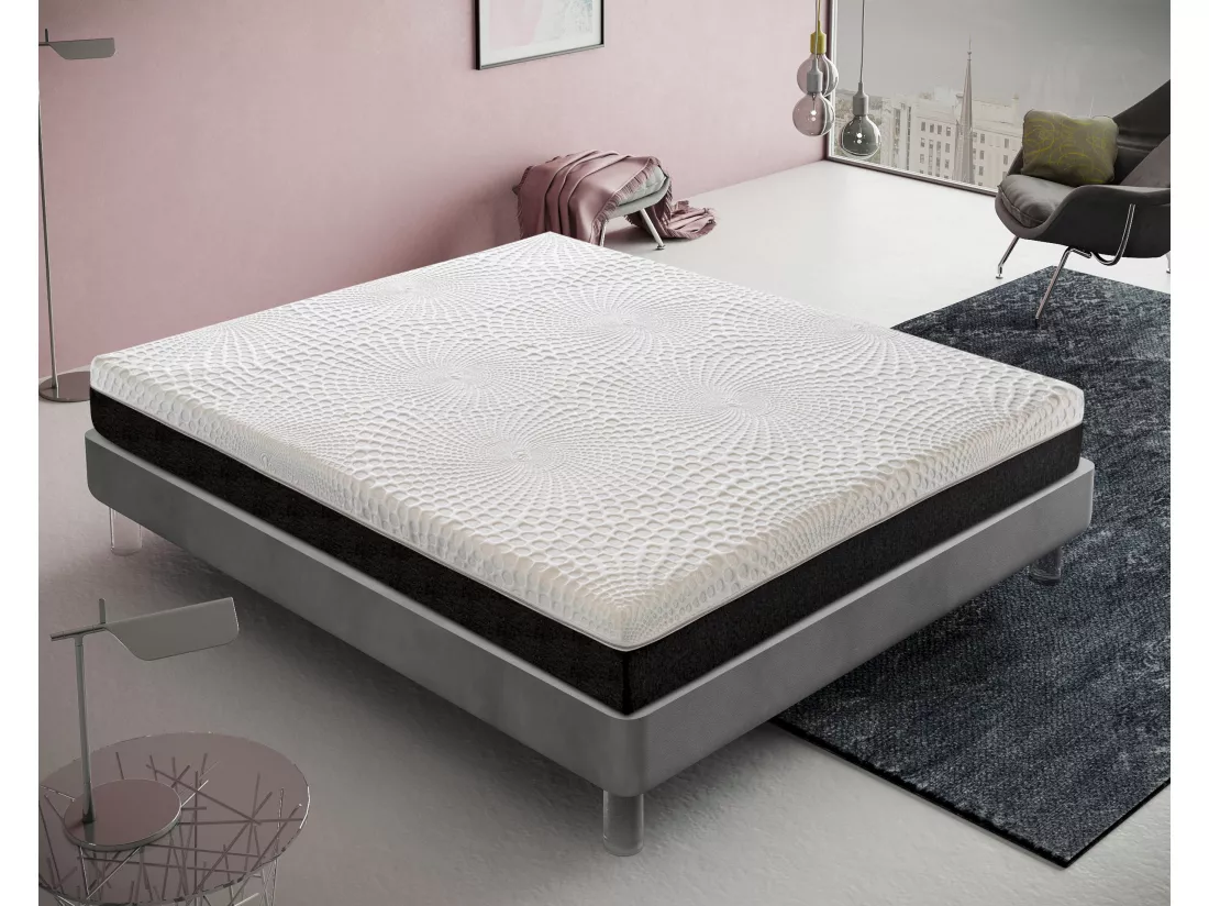 Matelas à ressorts ensachés, mousse à mémoire de forme, hauteur 25 cm 13 zones de confort 140x200 cm