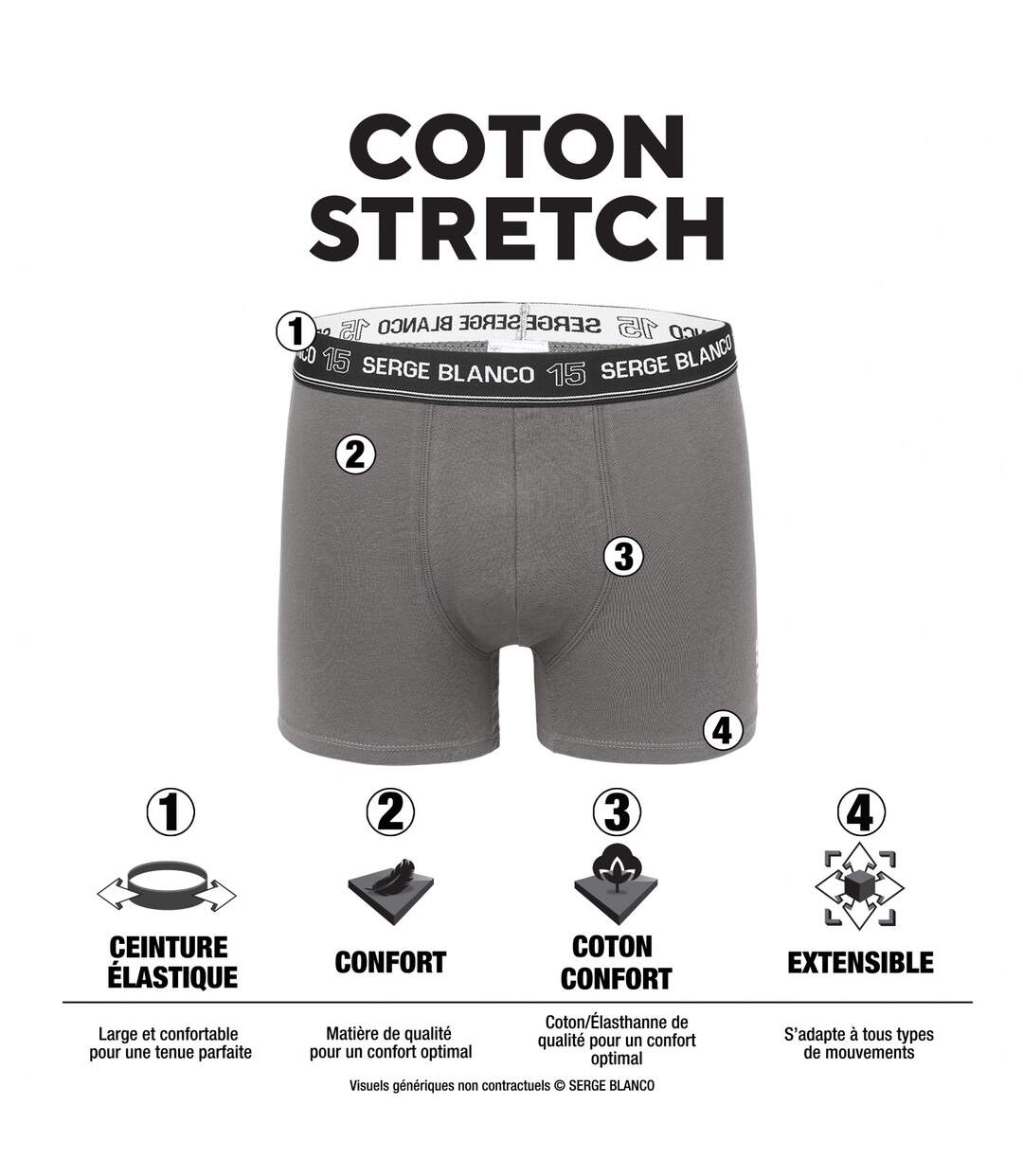 Boxer Homme Coton, Calecon Homme, Respirant, Ajustement Parfait (Lot de 4)