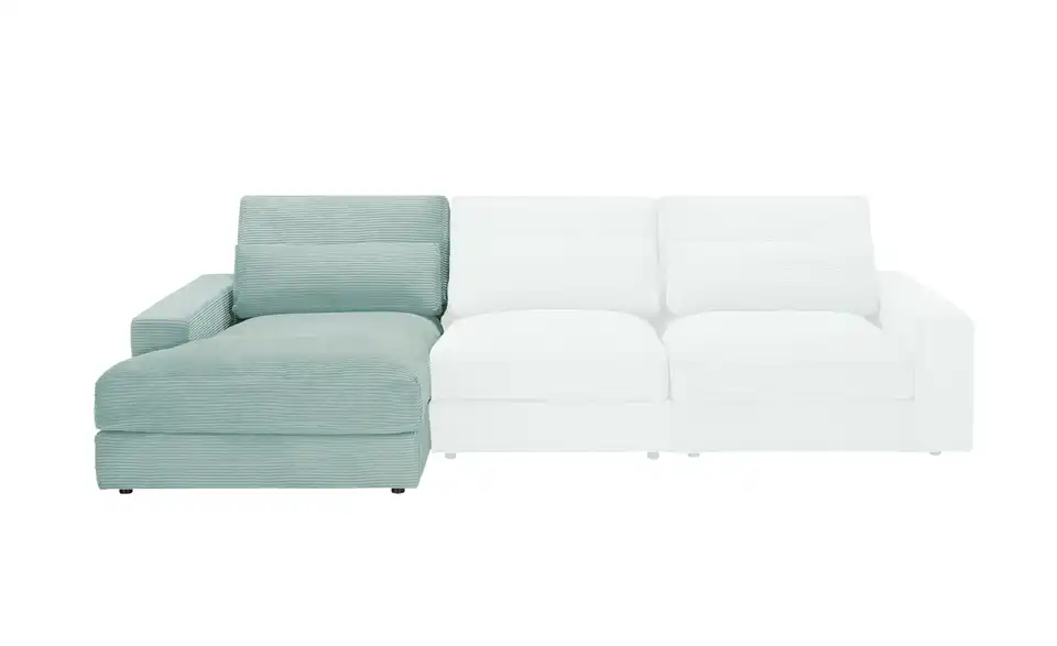 Element Branna Mintgrün Cordstoff Ottomane links