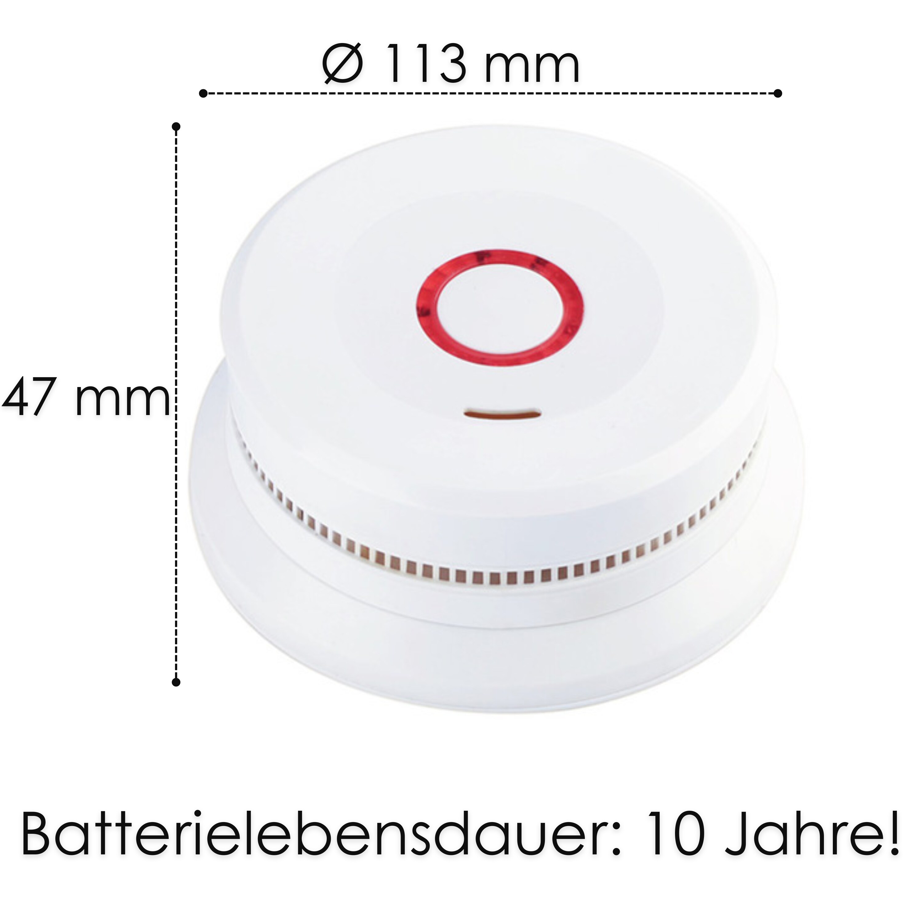 Echos Wifi Rauchmelder 10 Jahres Batterie m. Magnethalterung EN14604