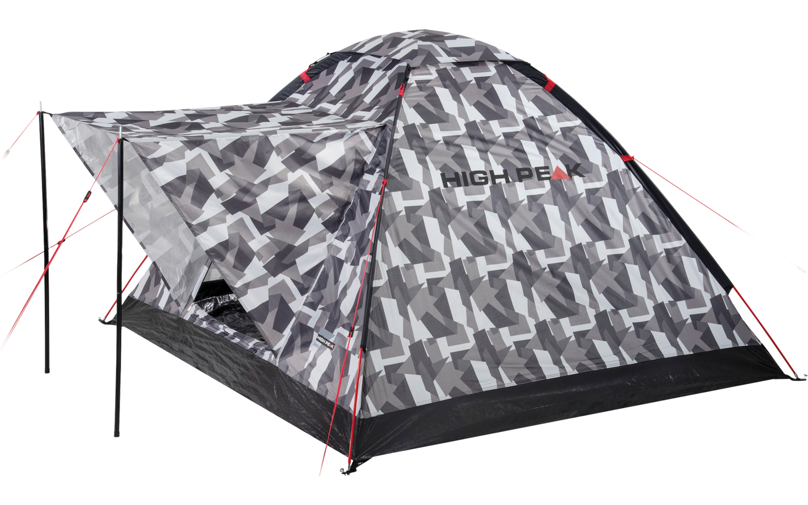 High Peak Beaver 3 freistehendes Einfachdach Kuppelzelt Camouflage für 3 Personen