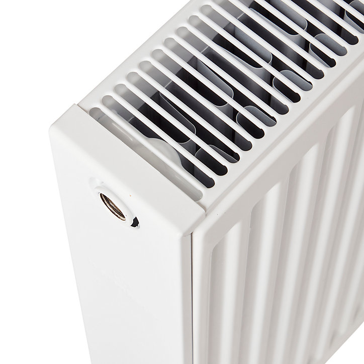 Radiateur eau chaude acier GoodHome blanc L. 60 cm x H. 90 cm