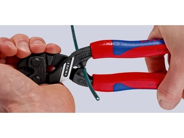 Knipex CoBolt, Boltskærertang, 5,2 mm, Krom-vanadium-stål, Plast, Blå, Rød, 62 mm