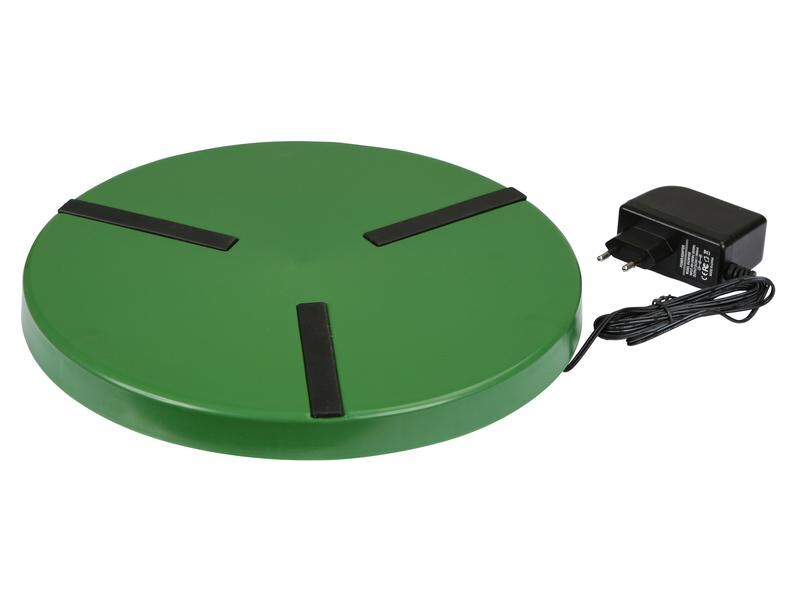 Kerbl Heizplatte für Geflügeltränken, ø 30 cm, Grün Heizelement für Tränken