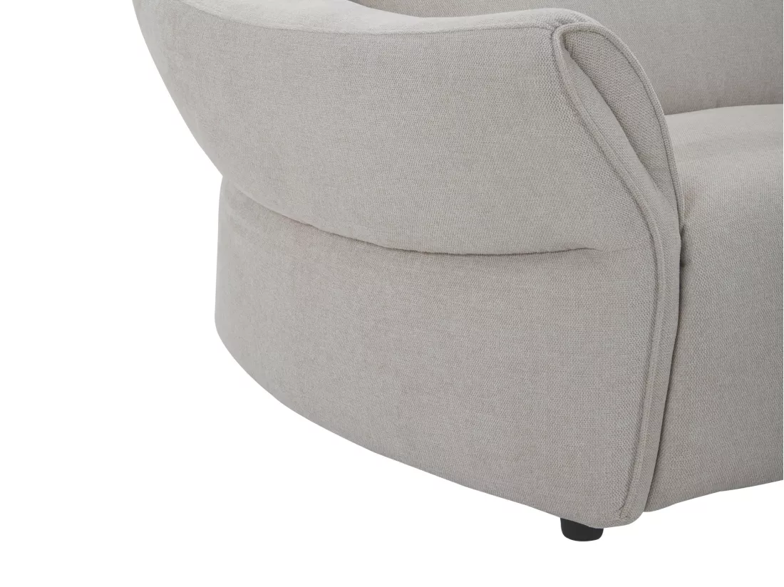Fauteuil en tissu beige BODURA