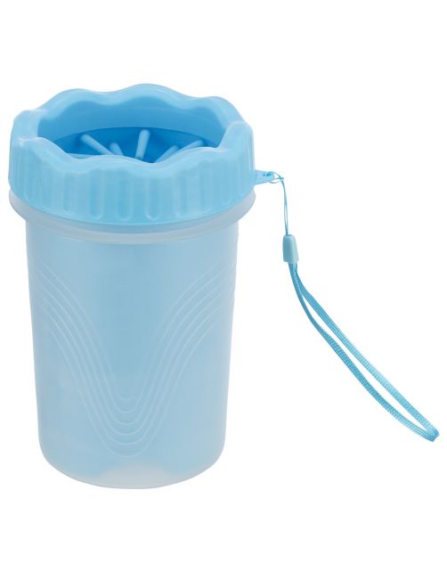 Trixie Pootreiniger Silicone - Hondenpootverzorging - Blauw M-L