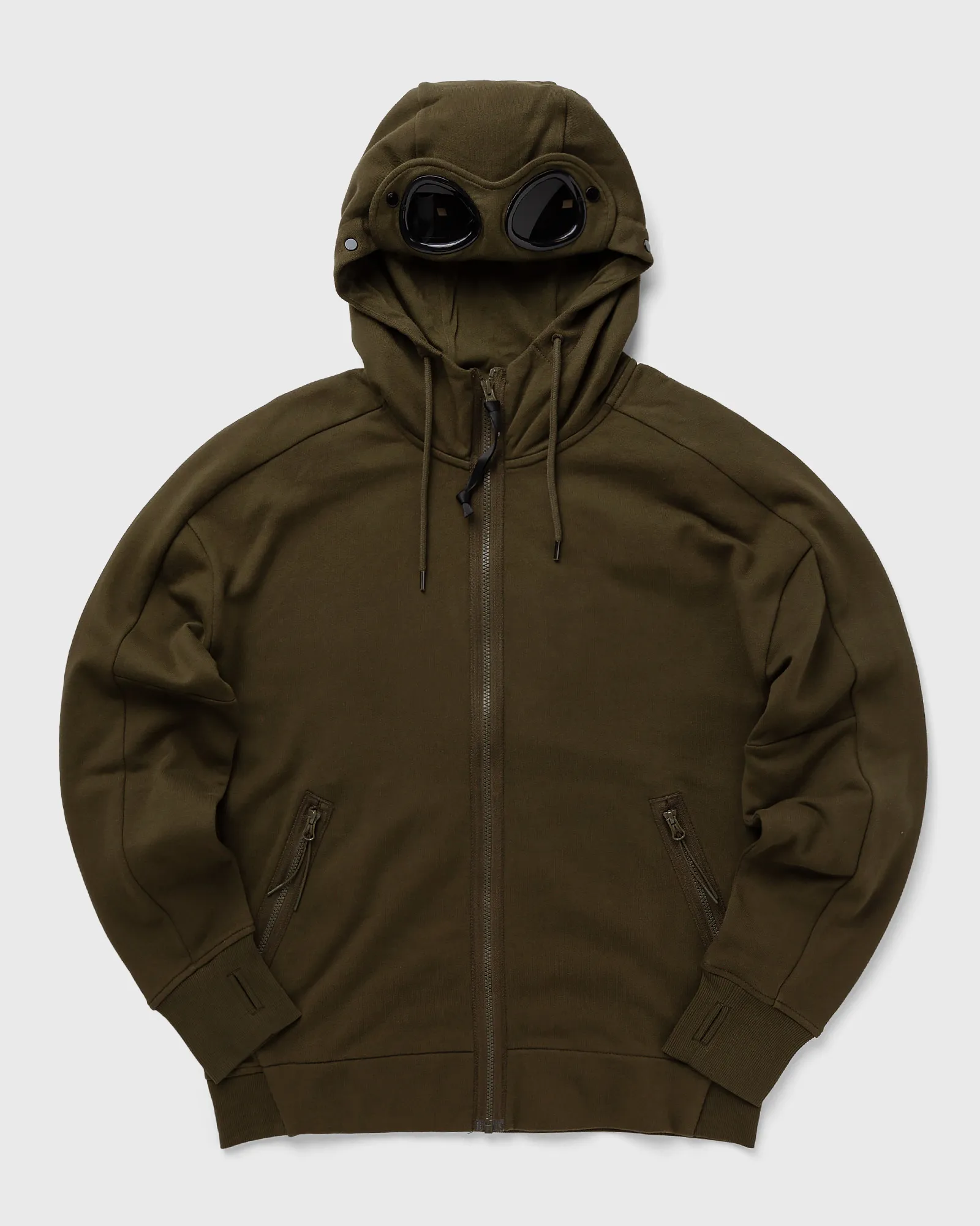 C.P. Company DIAGONAL RAISED FLEECE SWEATSHIRTS - HOODED OPEN