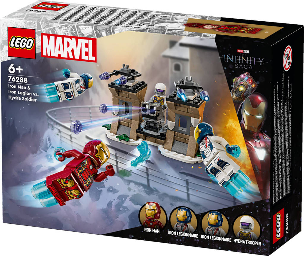 Marvel Iron Man & Iron Legion vs. Hydra soldaat Avengers Set voor Jonge Superhelden 76288 Super Heroes Marvel