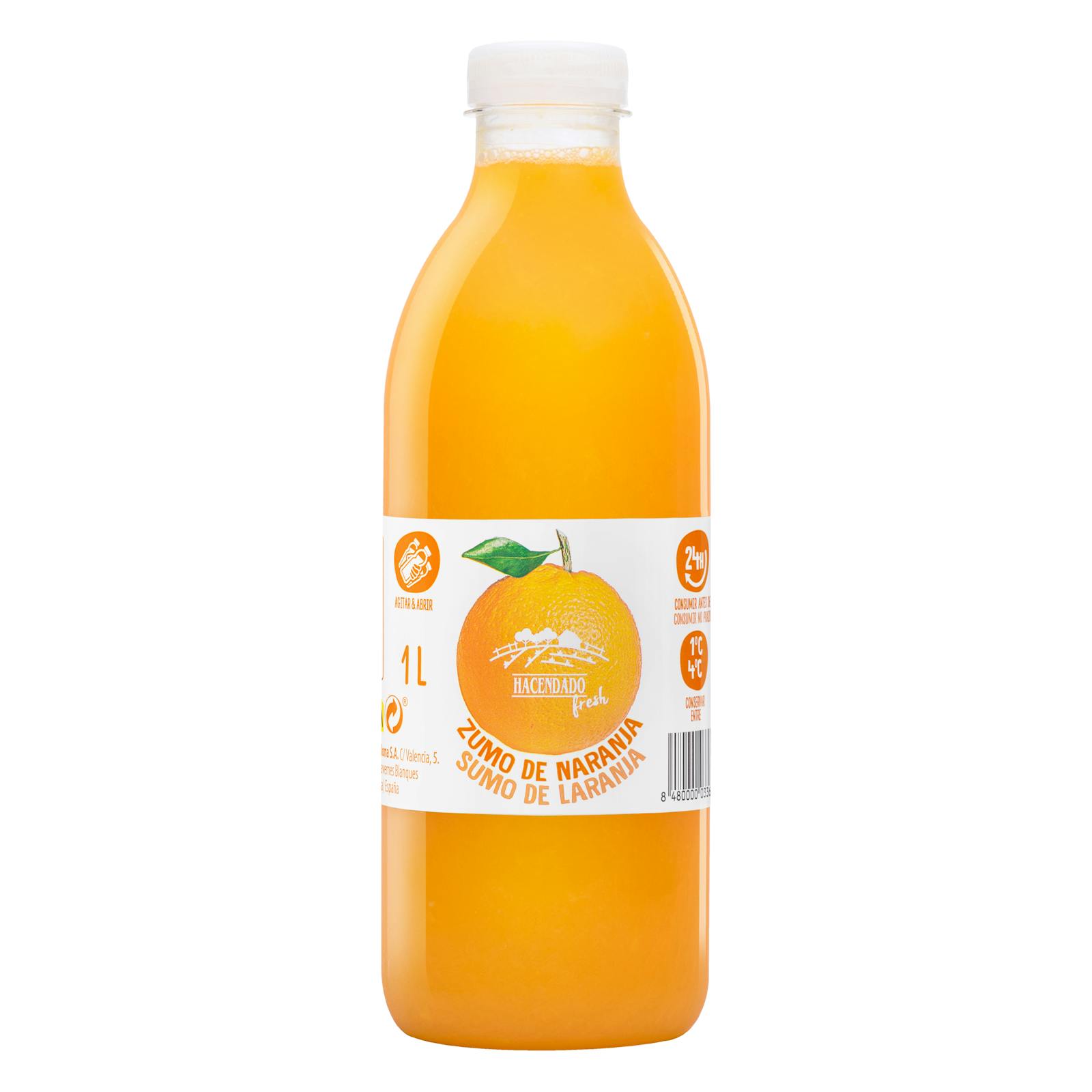 Jus d'orange fraîchement pressé Hacendado