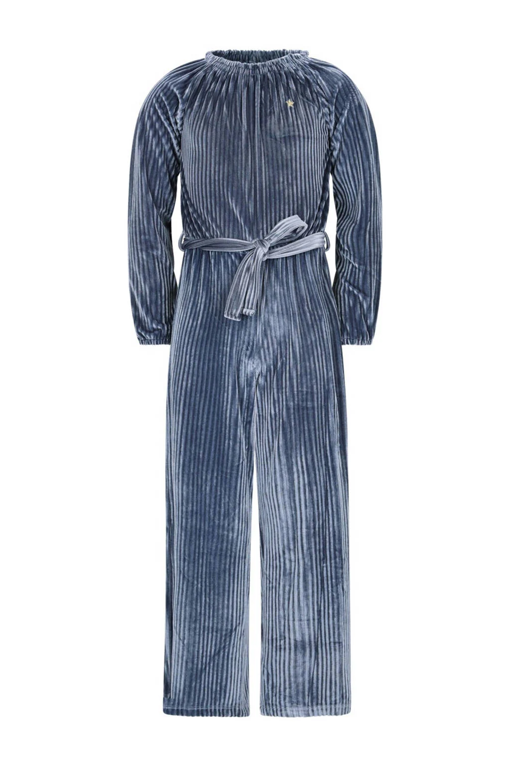 Like Flo jumpsuitfluwelen blauw straight