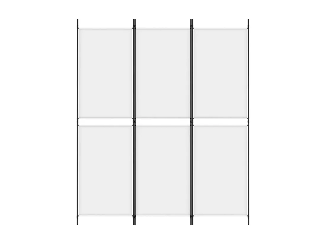 Cloison de séparation 3 panneaux Blanc 150x180 cm Tissu
