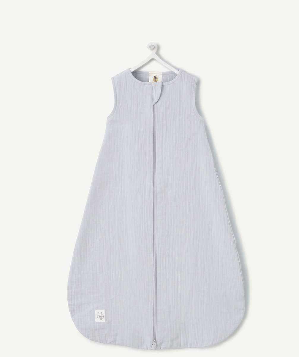 LASSIGGIGOTEUSE EN MOUSSELINE DE COTON BIO GRISE