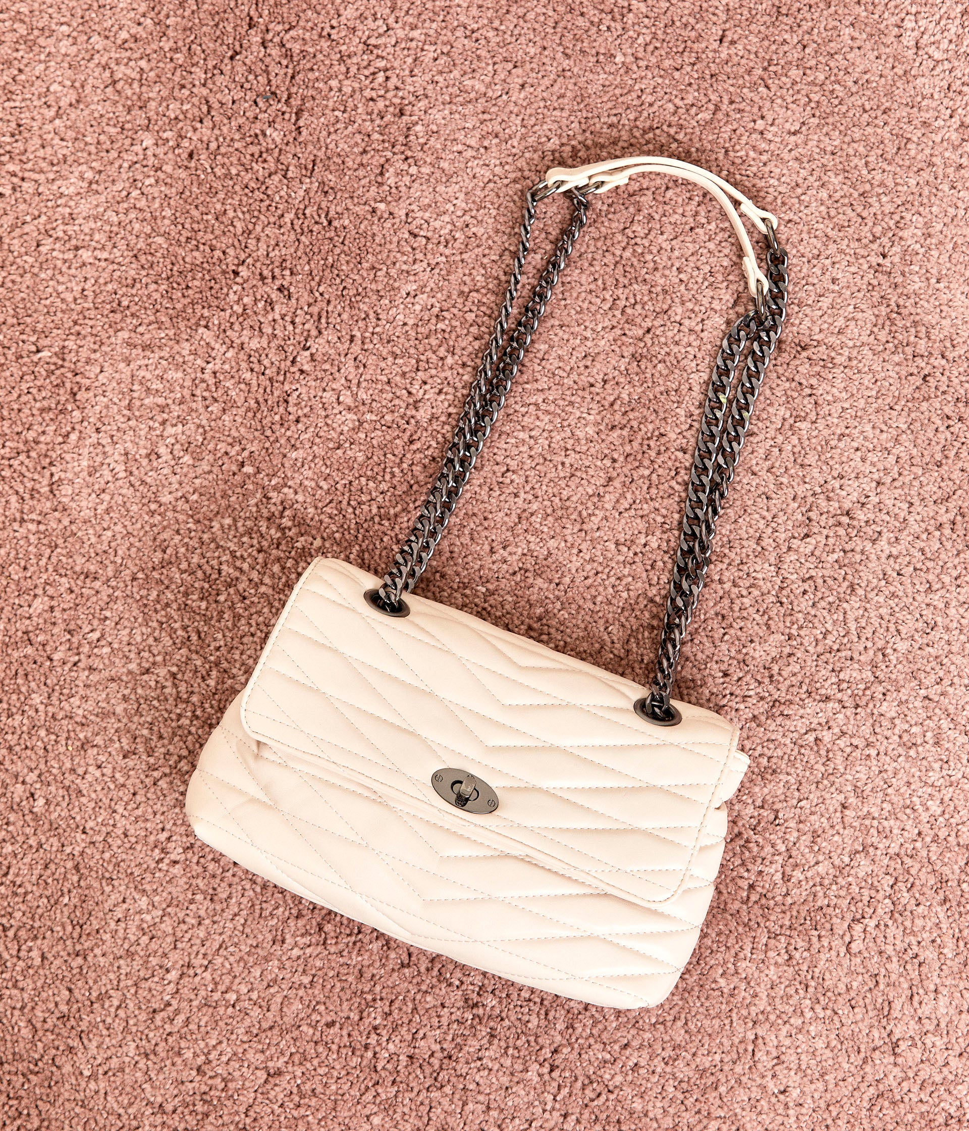 Sac écru matelassé Amy