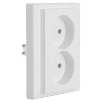 Schneider Merten System-M Dubbel Stopcontact Polarwit
