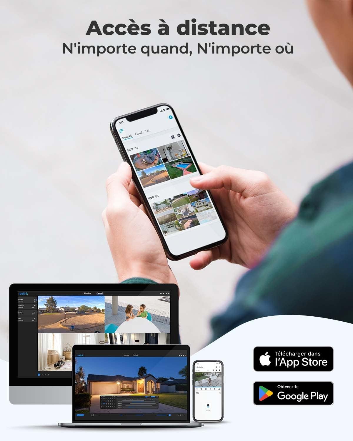 Reolink 4K PoE NVR 8 Canaux Caméra de Sécurité à Domicile