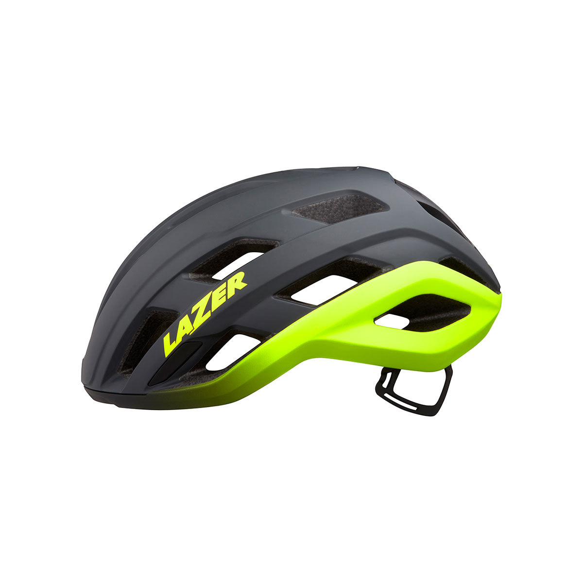 Lazer Strada KinetiCore Race Fietshelm Mat Donkergrijs/Geel