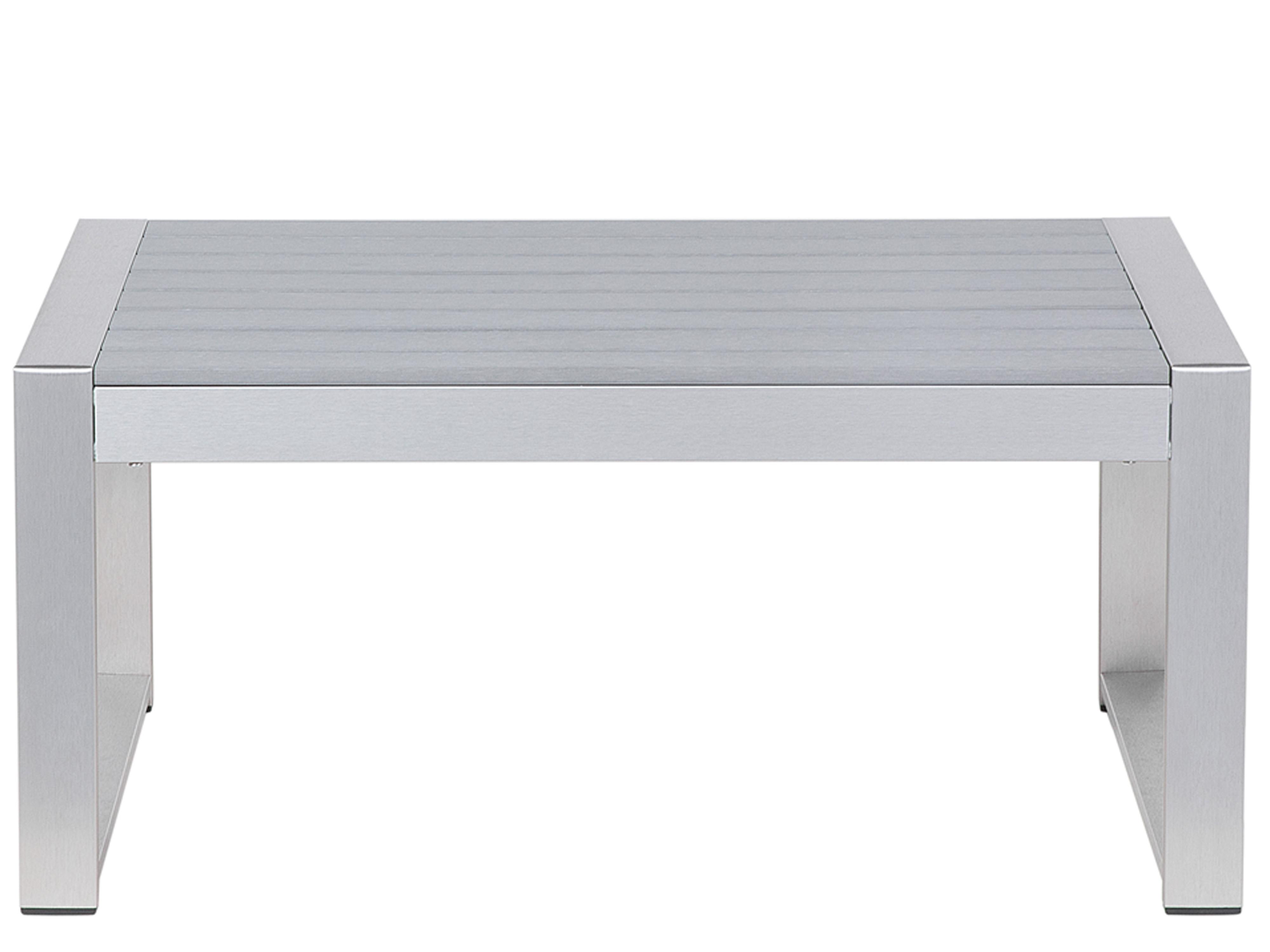 Tuin salontafel SALERNO 90 cm 50 cm Metaal Lichtgrijs