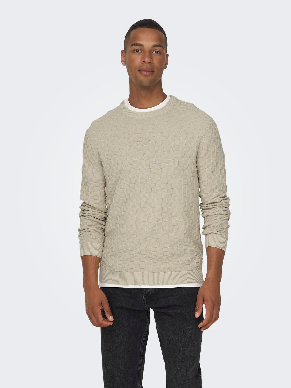 ONSKALLE Pullover Silver Lining