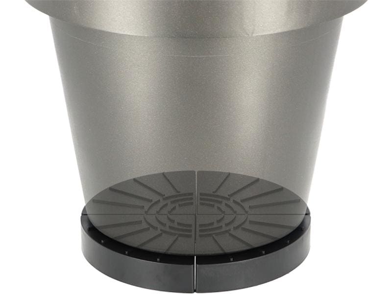 Esschert Design Blumentopffüsse 4er-Set, Schwarz Pflanzentopf-Untersetzer aus Kunststoff