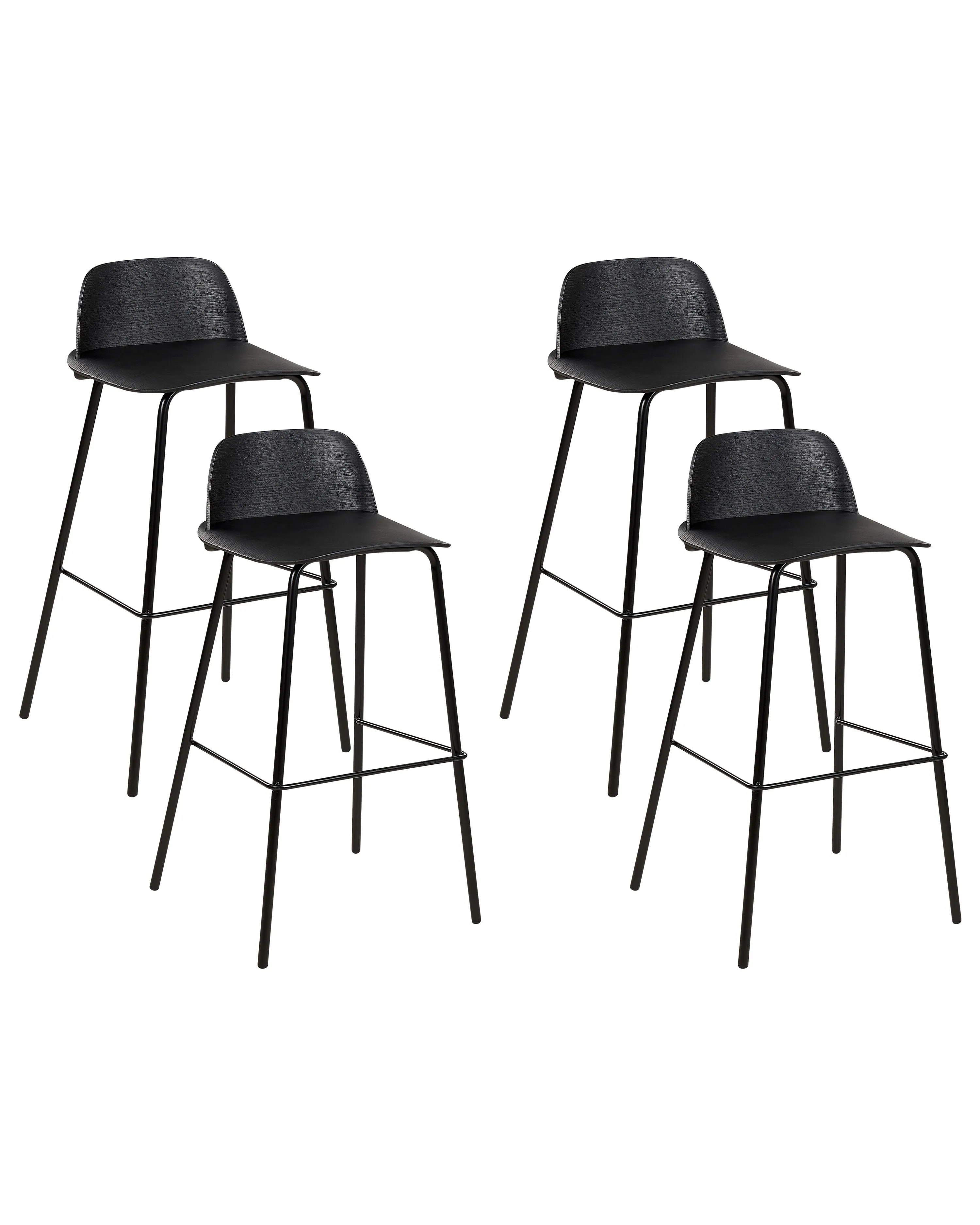 Set van 4 barstoelen MORA Zwart