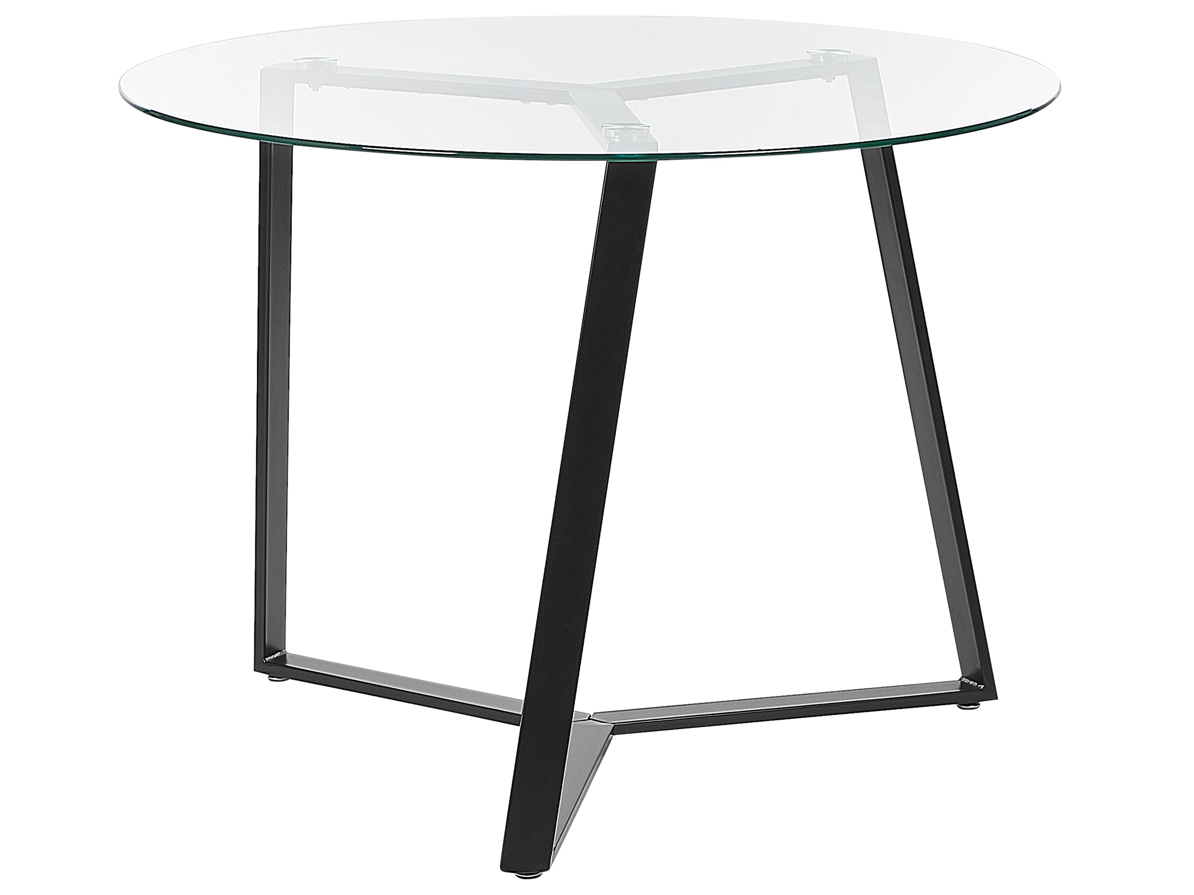 Eettafel KEBRI Zwart 100 cm Veiligheidsglas 100 cm