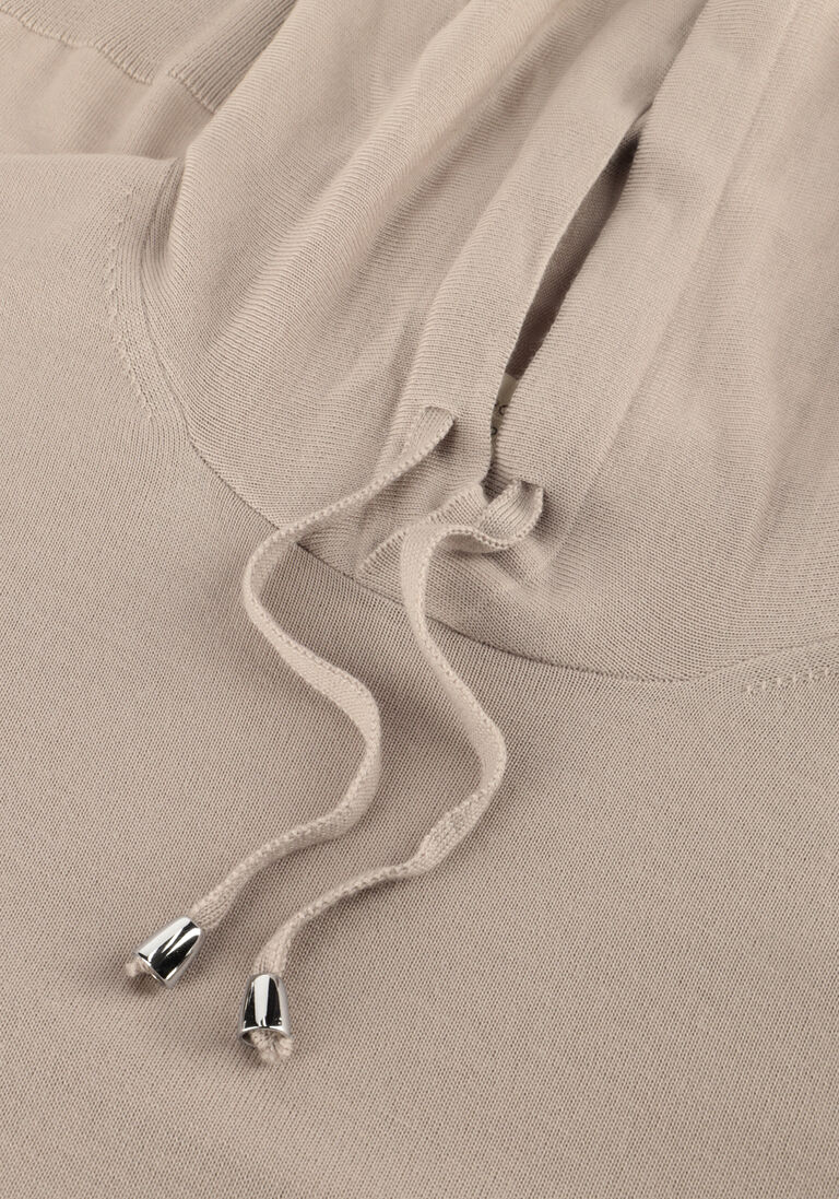 beige filippo de laurentiis truien/vesten cappuccio ml r merino
