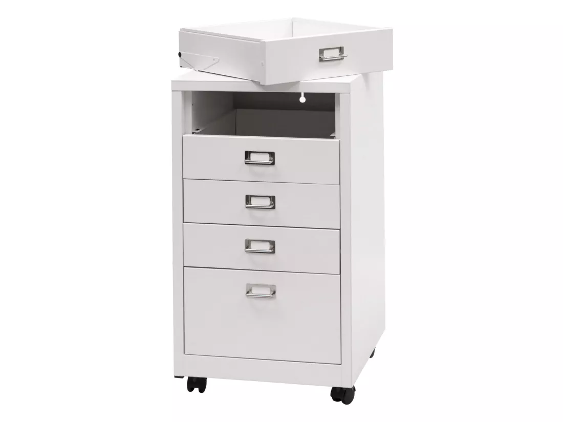 Caisson à roulettes MCW-L49, blanc