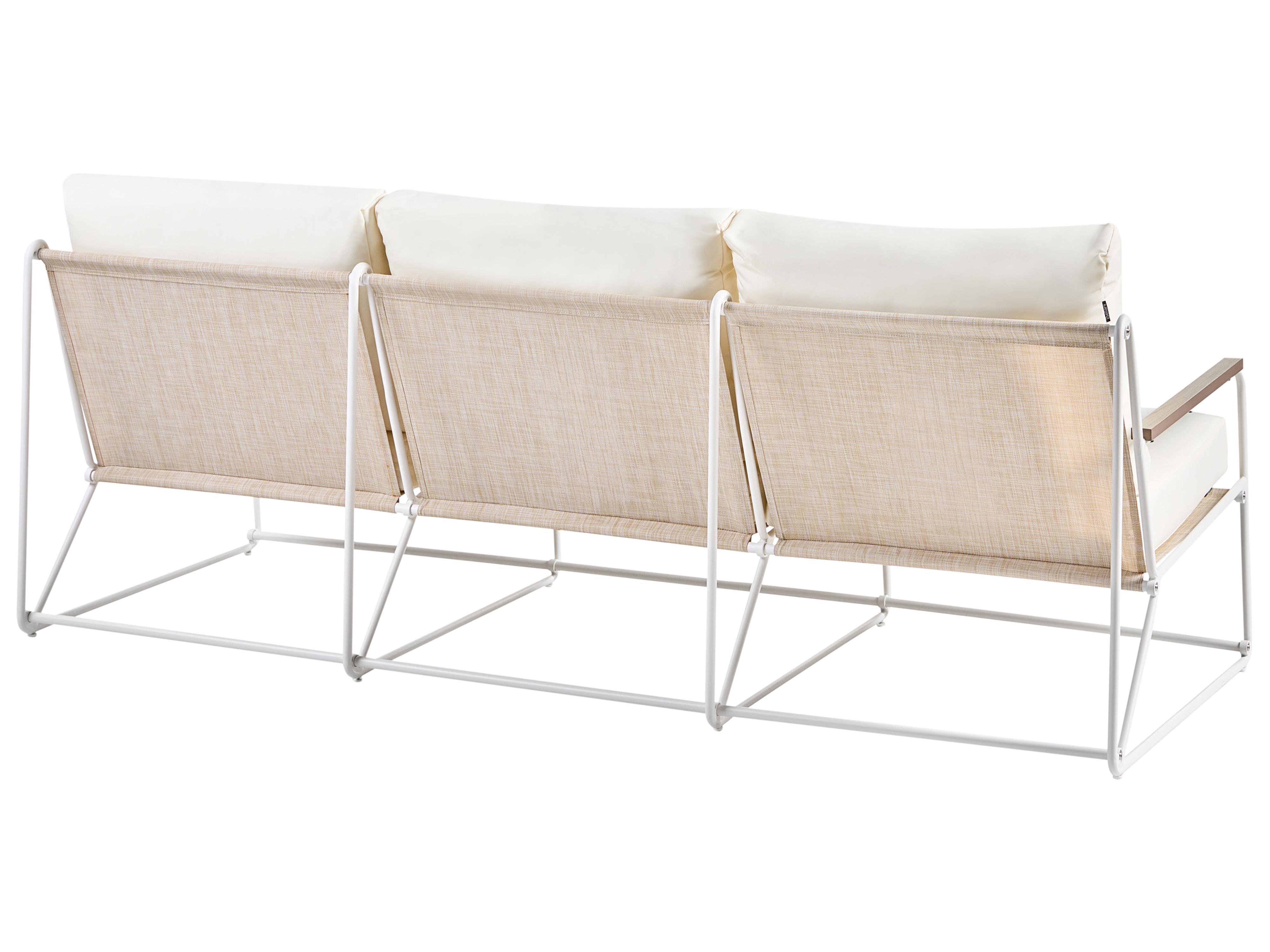 Tuin bankenset 5-zits VENARIA met tafels Metaal Beige/wit