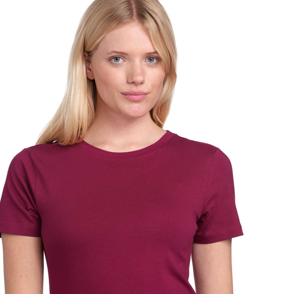 Gina Benotti Damen T-Shirt im Basic-Look dunkelrot