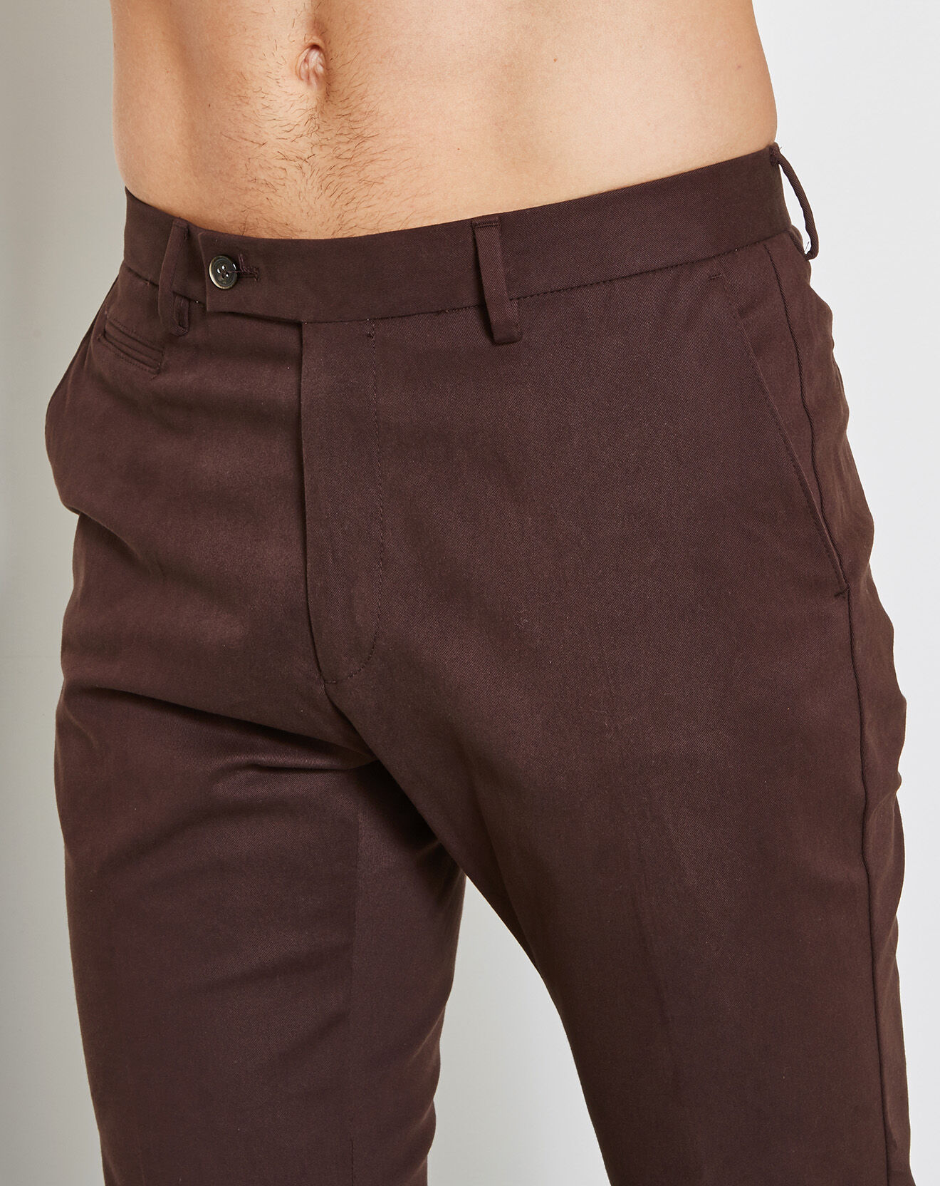 Hackett London Pantalon Twill Stretch marron