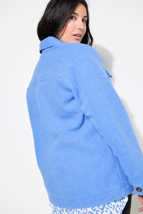 Hemdjacke, Wide Shape, Wolloptik