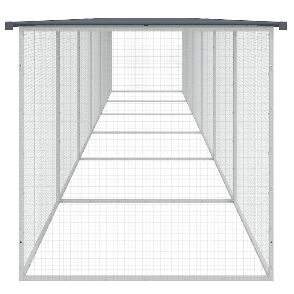 Poulailler avec toit anthracite 603x98x90 cm acier galvanisé