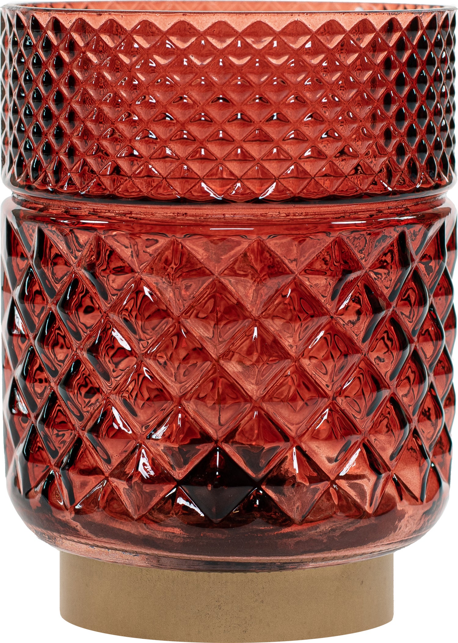 Anna's Collection tafellamp transparant rood D 12 H 17,5 cm
