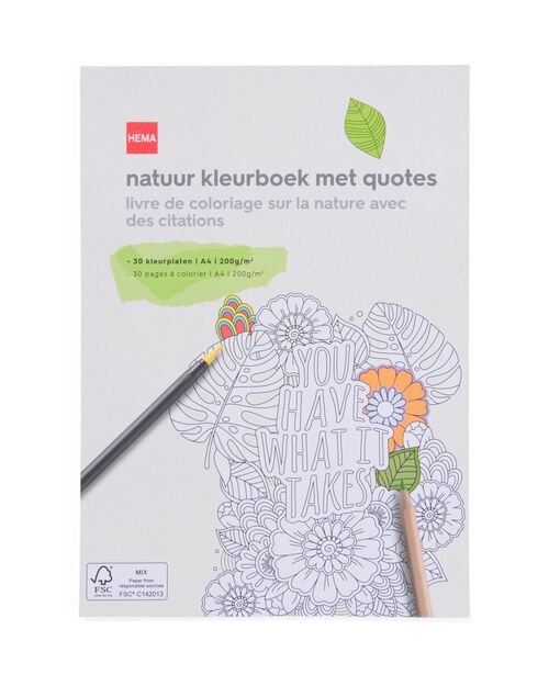 album à colorier nature avec citations