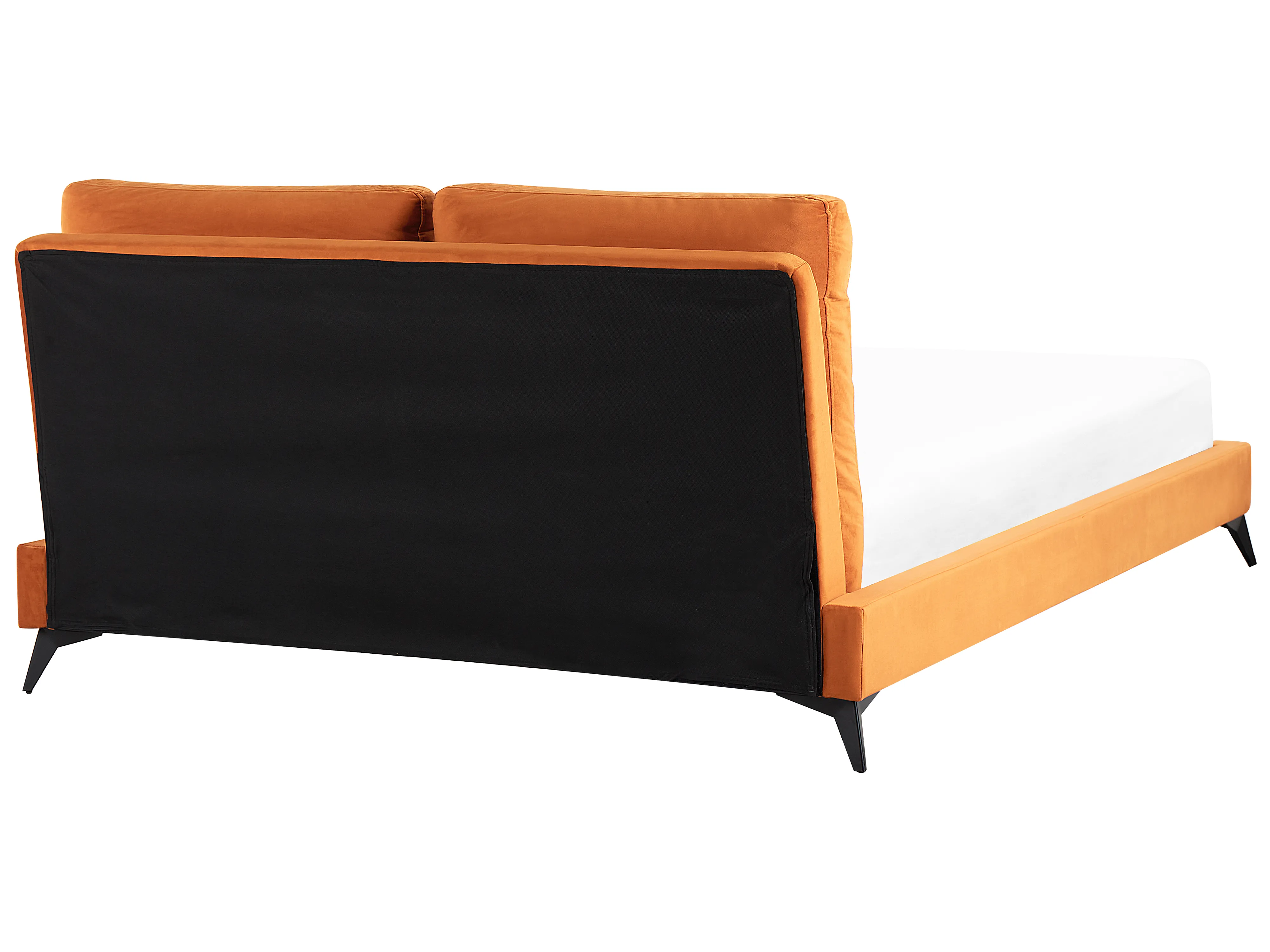 Bed Fluweel MELLE 160 x 200 cm Oranje