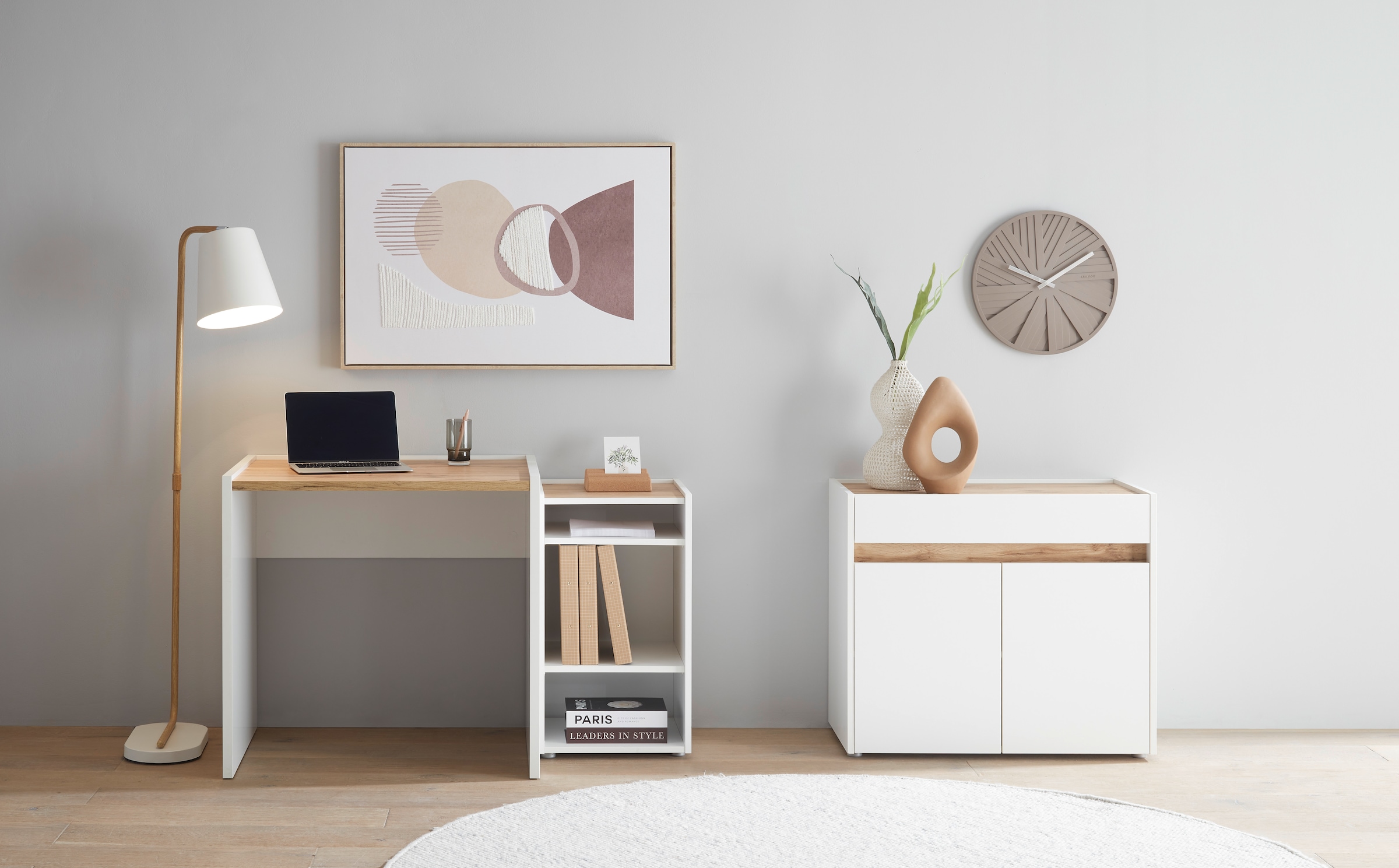 INOSIGN Schreibtisch »CiTY/GiRON« moderner Computertisch, wohnliches Home Office, Breite 80 oder 143 cm