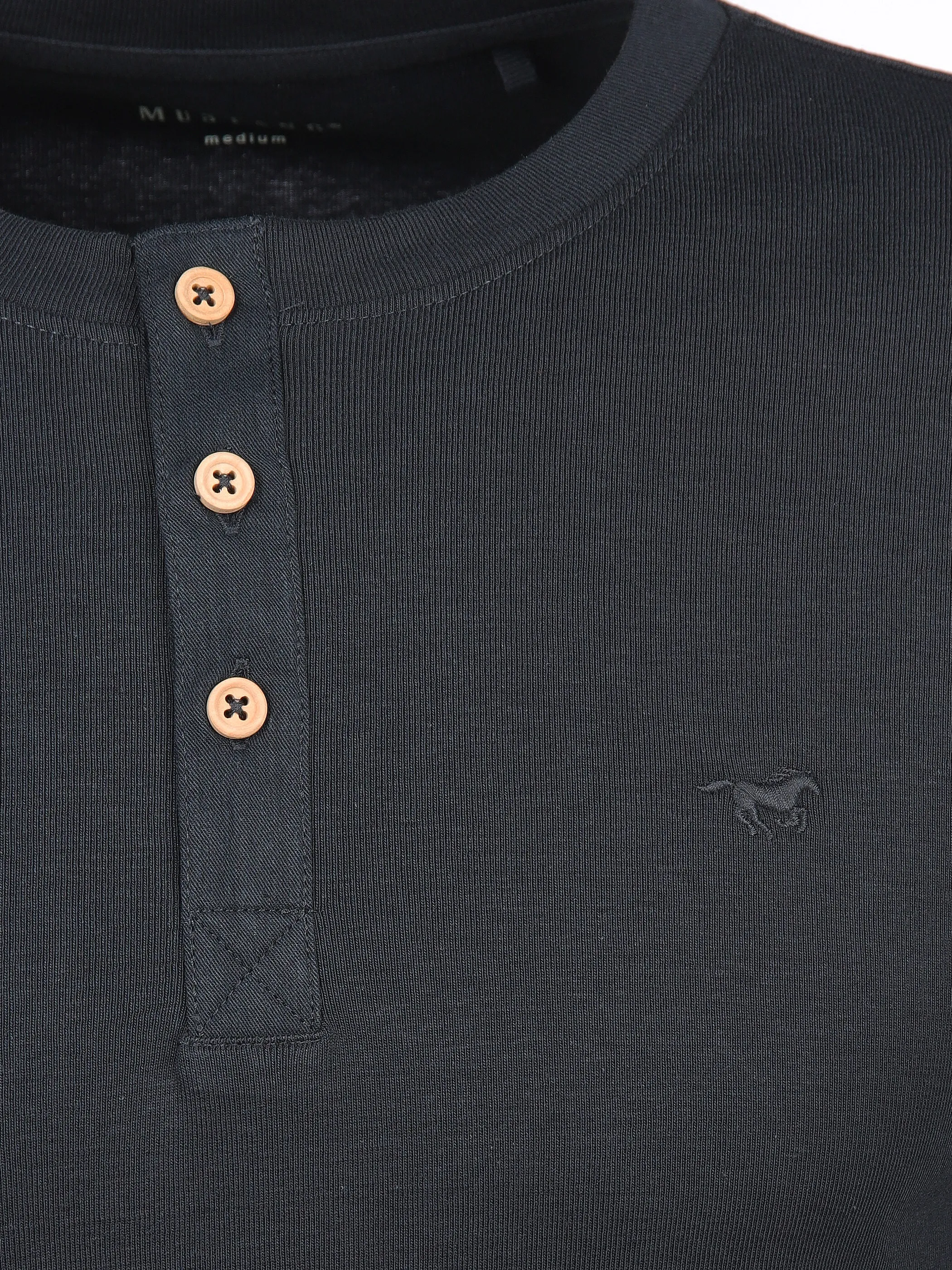 Herren Basic Shirt mit Knopfleiste