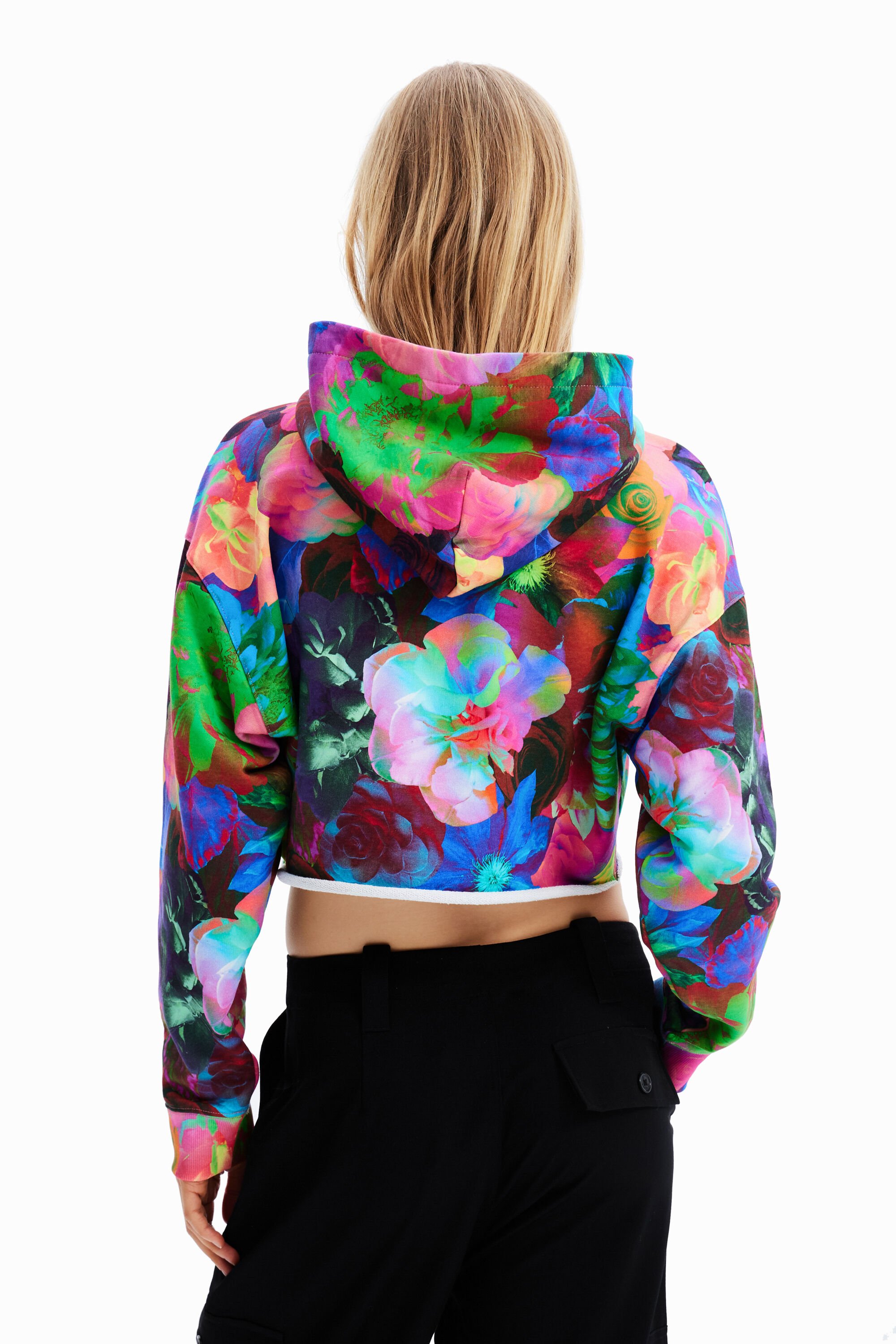 Sweat-shirt capuche oversize court