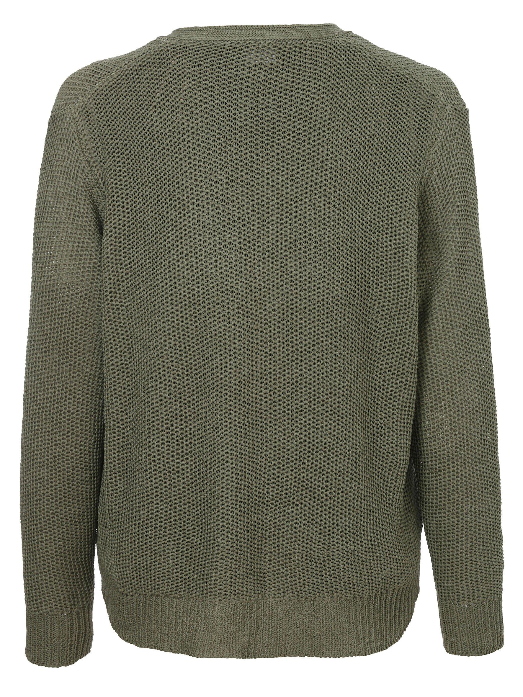 Strickjacke mit V-Ausschnitt und Knopfleiste