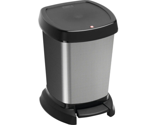 Rotho PASO 6L kunststof pedaalemmer, grijs
