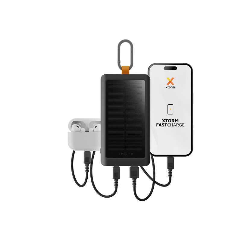 (15W) 10000mAh Go2 Series 1x USB A / 1x USB C Powerbank   Karabinerhaken (XG2S101)