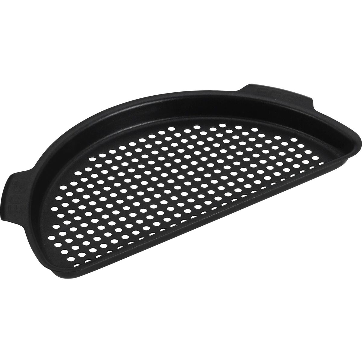 Halvrund perforert grillplate, L