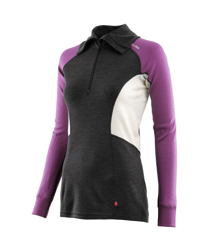Aclima WarmWool Polo, Dame<br>Ullgenser med høy hals og glidelås!
