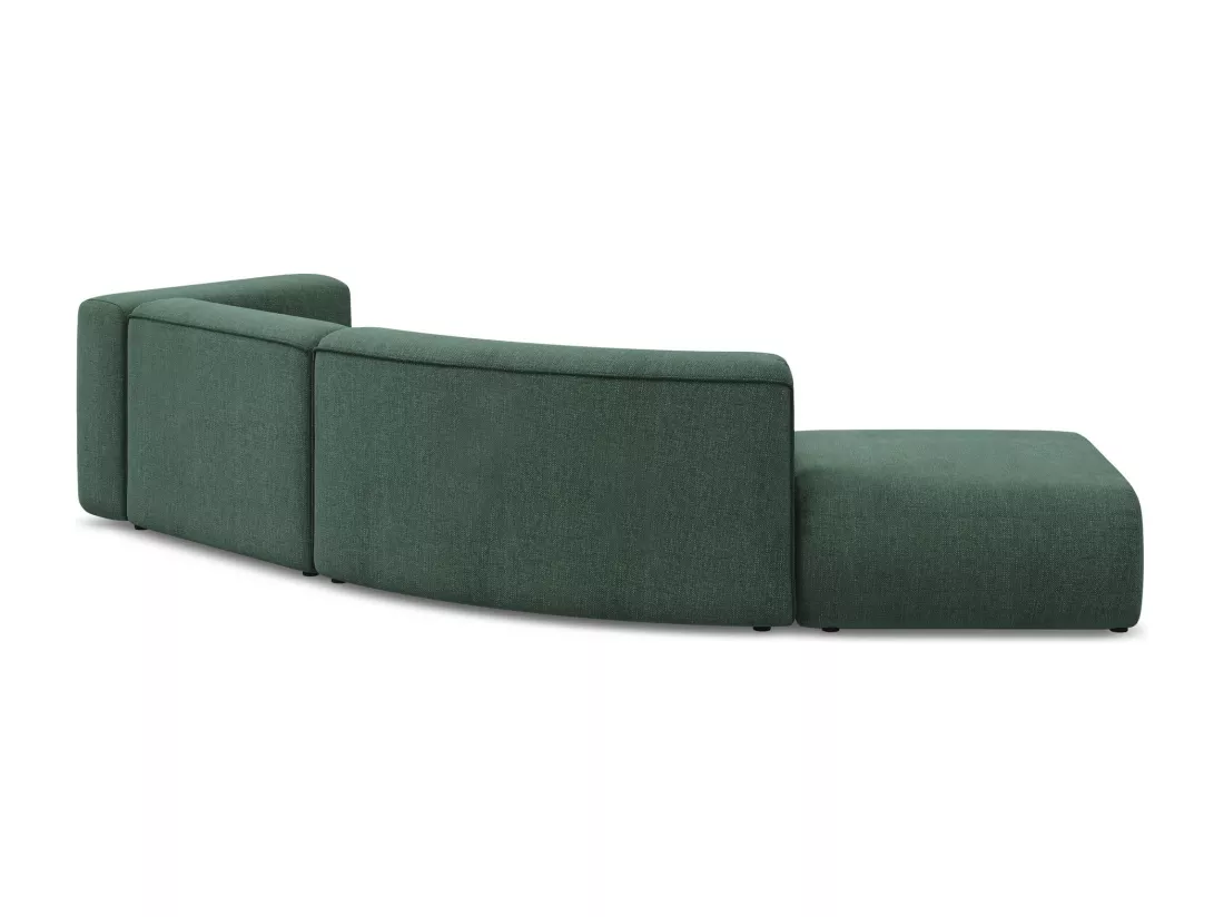 Canapé modulable 4 places gauche en tissu chenille - vert - EKAHI