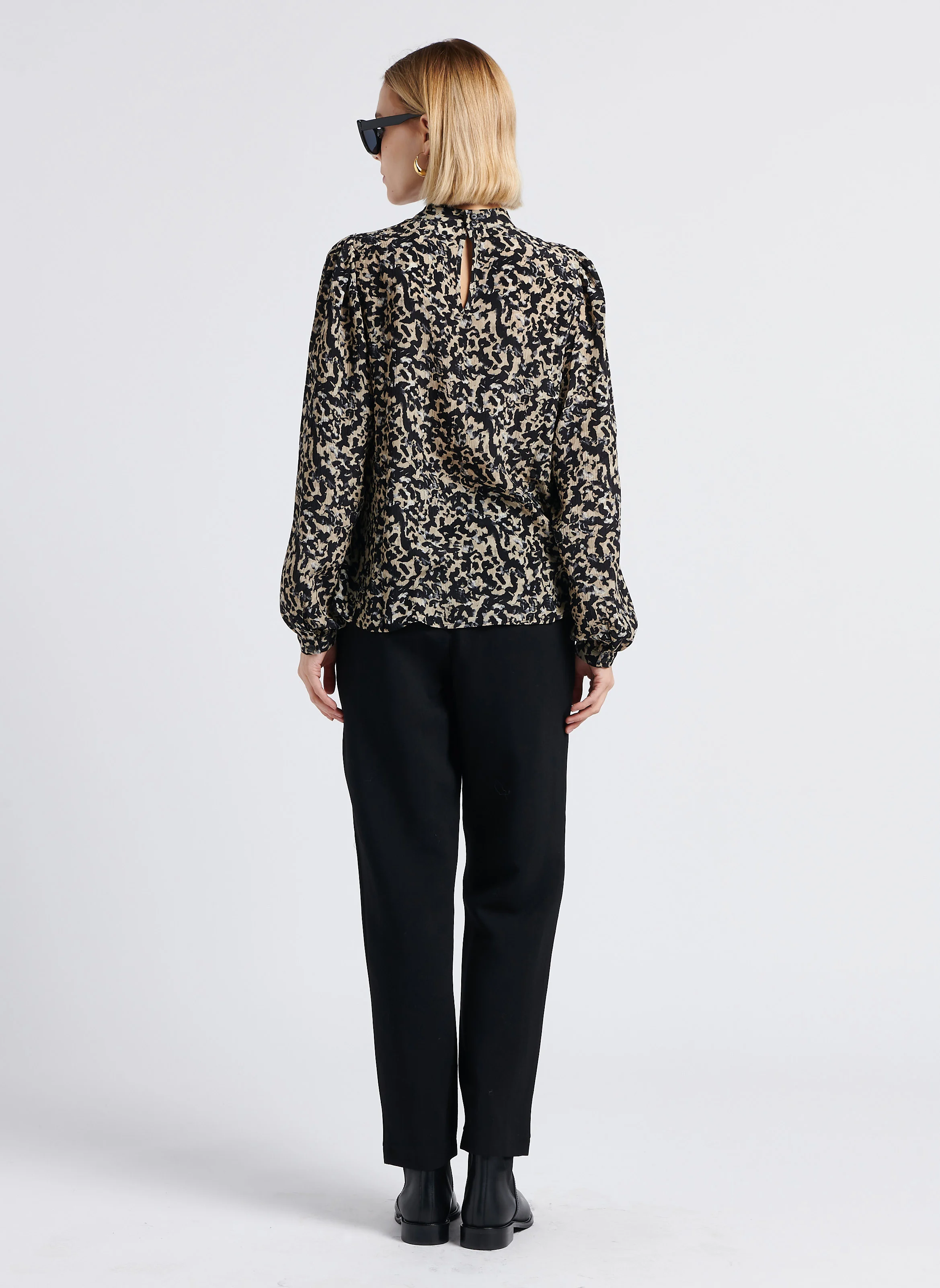 WINNIE - Pantalon taille haute droit | Noir