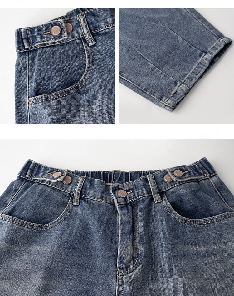 Ashteroid - High Waist Washed Harem Jeans